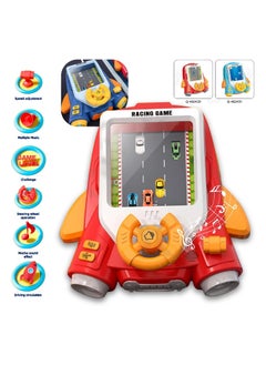 Handheld Game Console, Steering Wheel Game Controller Portable Simulation Game Educational Toy with Encouraging Sound Effects for Party, New Year, Birthday, Festival"Red"