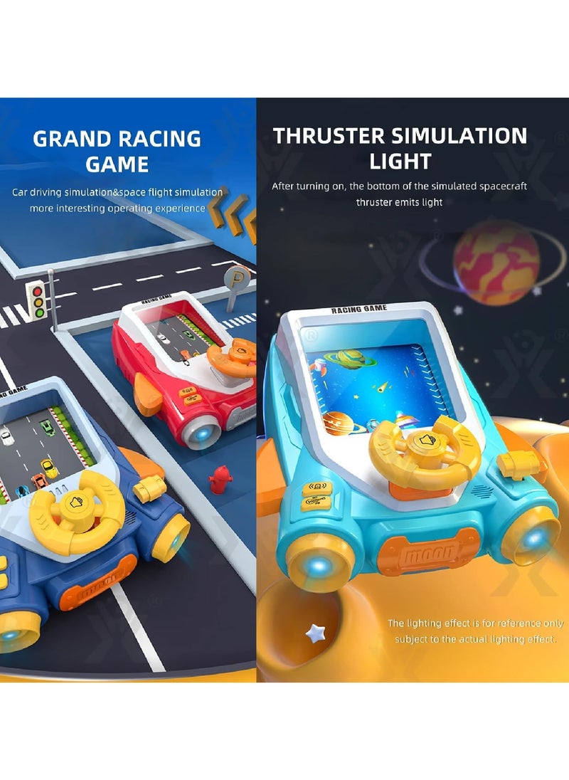 Generic - Handheld Game Console, Steering Wheel Game Controller Portable Simulation Game Educational Toy with Encouraging Sound Effects for Party, New Year, Birthday, Festival"Red" - Image 1