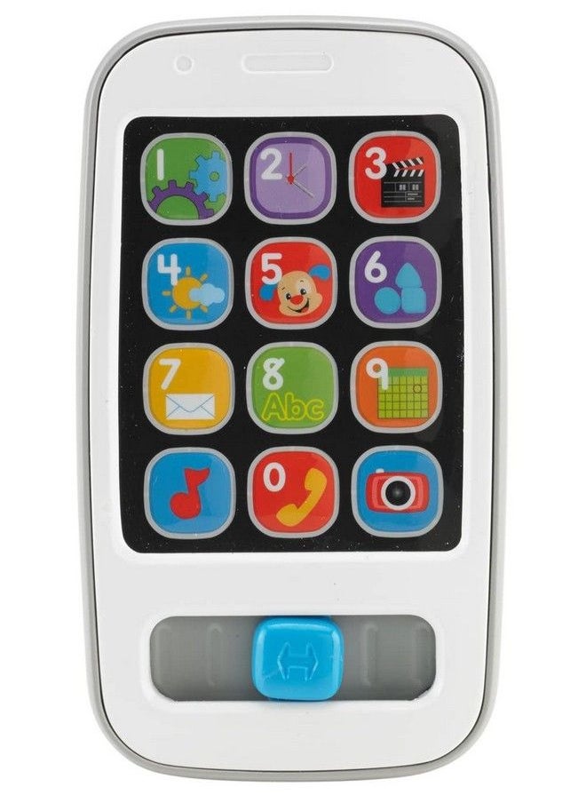 Fisher-Price - Laugh & Learn Smart Phone Gray, Pretend Phone Musical Infant Toy With Lights And Learning Content - Image 1