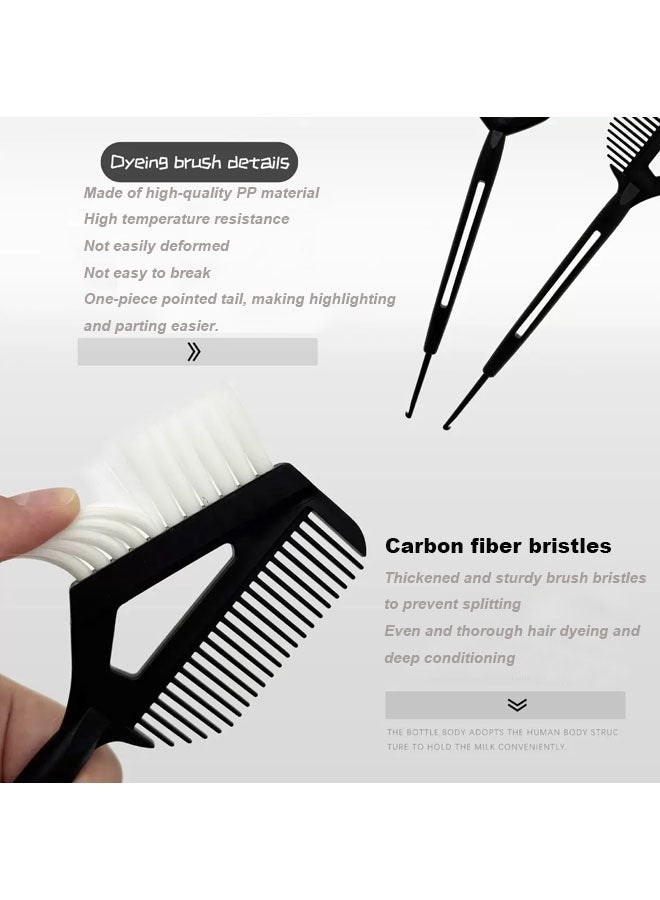 مجموعة أدوات صبغ الشعر المكونة من 4 قطع تشمل وعاء لصبغ الشعر وفرشاة صبغ ومشط ذو طرف مدبب وخلاط لصبغ الشعر بنفسك، أدوات صالون تجميل. - Image 4