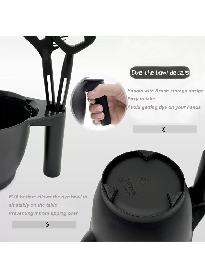 مجموعة أدوات صبغ الشعر المكونة من 4 قطع تشمل وعاء لصبغ الشعر وفرشاة صبغ ومشط ذو طرف مدبب وخلاط لصبغ الشعر بنفسك، أدوات صالون تجميل. - Image 5