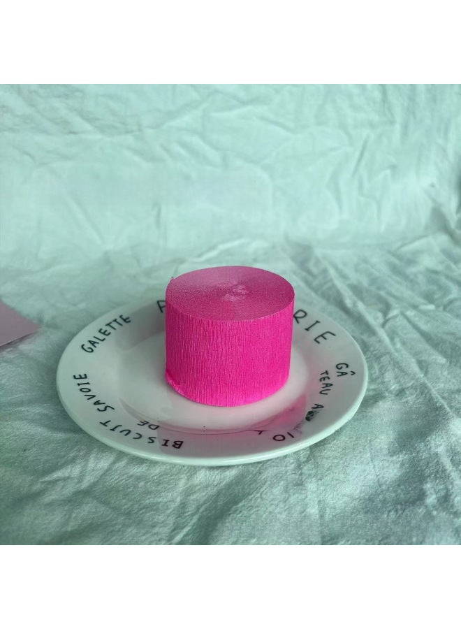 Lieyang Color Crepe Paper Roll 4.5*25 Holiday Party Wedding Party Supplies Long Pleated Paper Venue Layout - Image 1