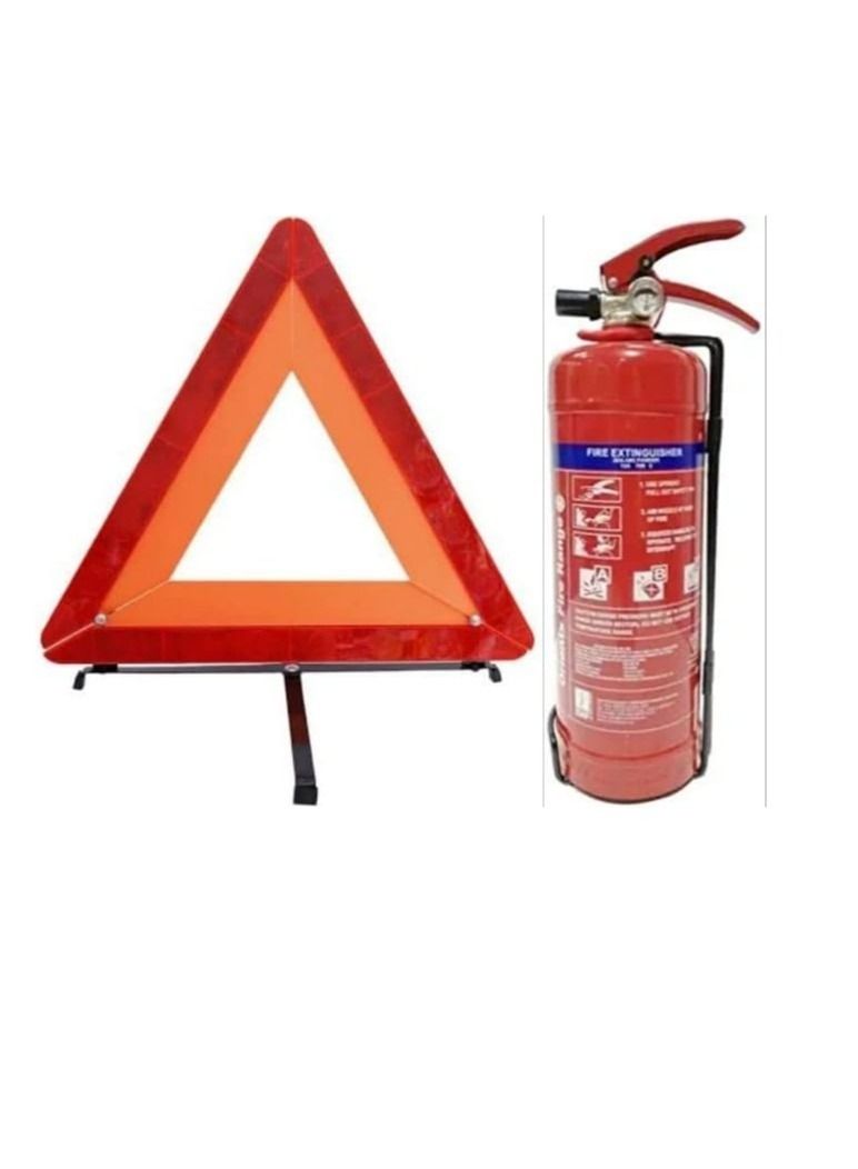 ABBASALI Safety Kit For All Type Of Commercial & Private Vehicles Include Safety & Fire Extinguisher - Image 1