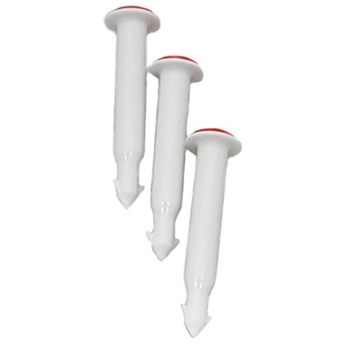 Chef Craft Basic Plastic Popup Poultry Thermometer 2 inches in length 3 piece set WhiteRed
