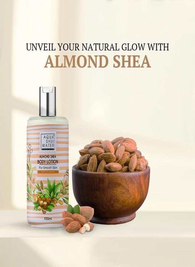 Aqua Shui Water Almond & Shea Body Lotion for All | Fast-Absorbing Moisturizer for Radiant Skin (150g) + Hand Cream for Softness (20g) - Image 2