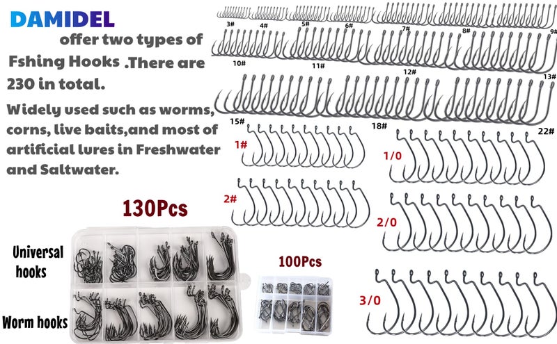 DAMIDEL 600 Pcs/Tackle Box Fishing Kit-Fishing Hooks,Sinkers, Swivels Snaps,Top Water Lure,Spoons,Soft Lures,Jig Heads, Frogs, Minnow, Accessories Equipment- Saltwater Freshwater Bass Bait Gear - Image 5