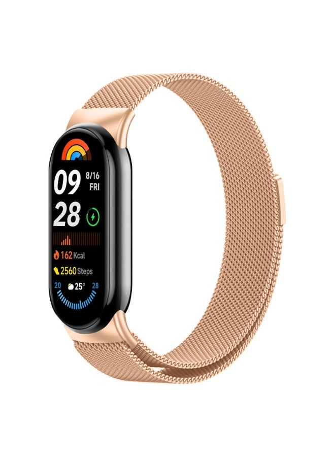 ChicVibe Metal Strap for Xiaomi Mi Band 10/9/8, Adjustable Milanese Stainless Steel Replacement Strap with Magnetic Buckle for Xiaomi Mi Band 10/9/8 Women Men - Image 1