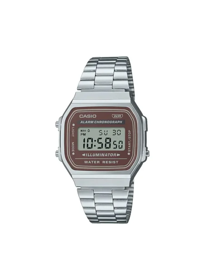 CASIO Unisex Stainless Steel Digital Watch A168WA-5AYDF - 36.3 mm