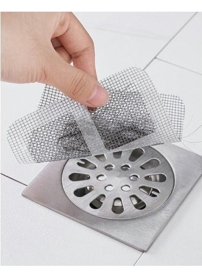 Neler Geldi Neler 10 Pieces Adhesive Bathroom Drain Strainer Hair Catcher Strainer Bathroom Shower Drain Anti-Clogging Strainer  - Image 2