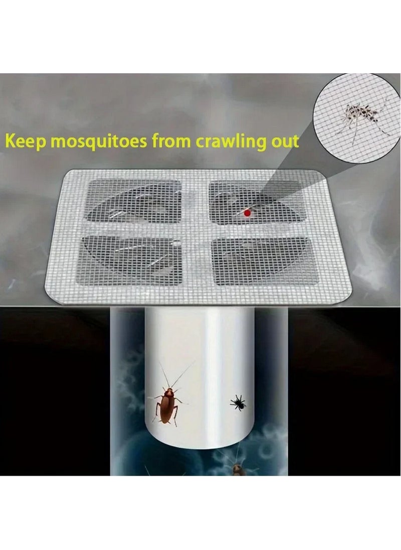 Neler Geldi Neler 10 Pieces Adhesive Bathroom Drain Strainer Hair Catcher Strainer Bathroom Shower Drain Anti-Clogging Strainer  - Image 4