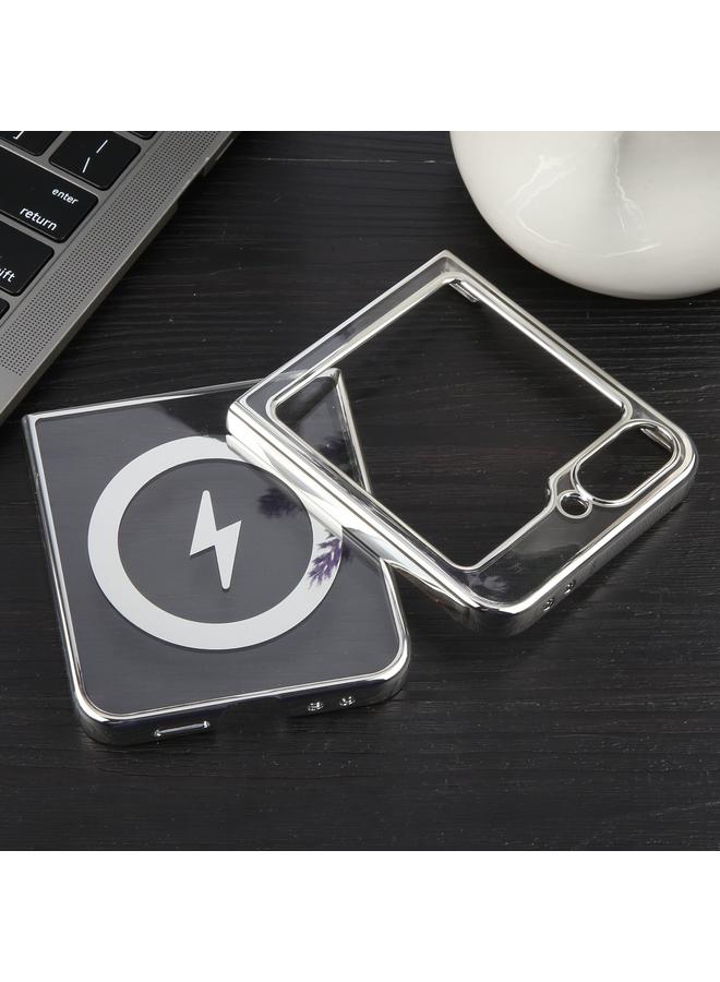 اس-توب جراب لهاتف Samsung Galaxy Z Flip6 6D لامع مطلي بالكهرباء من مادة البولي كربونات MagSafe - Image 4