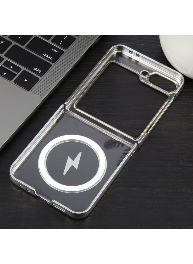 اس-توب جراب لهاتف Samsung Galaxy Z Flip6 6D لامع مطلي بالكهرباء من مادة البولي كربونات MagSafe - Image 3