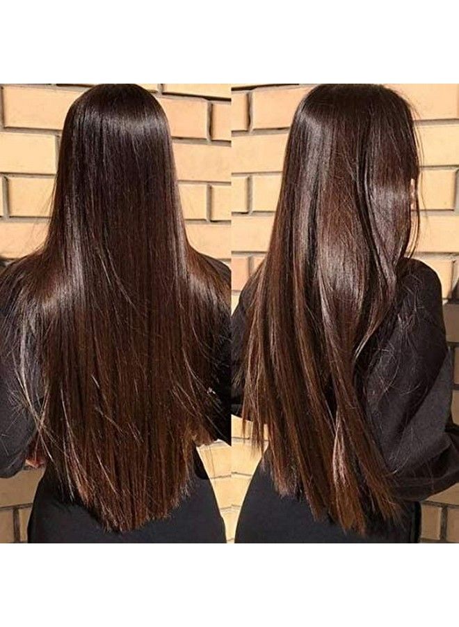 blushia وصلة شعر 5 مشبك للنساء والفتيات (بني) - Image 2