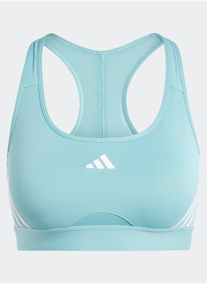 Adidas - Powerimpact Train Medium-Support 3-Stripes Bra - Image 1