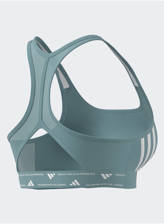 Adidas - Powerimpact Train Medium-Support 3-Stripes Bra - Image 1