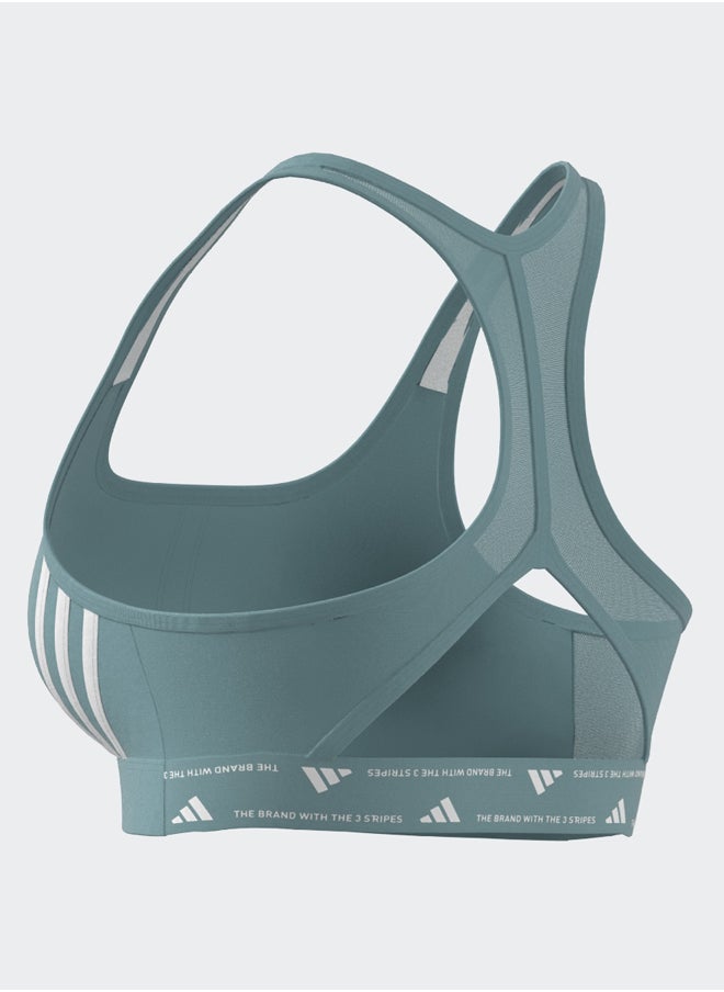 Adidas - Powerimpact Train Medium-Support 3-Stripes Bra - Image 1