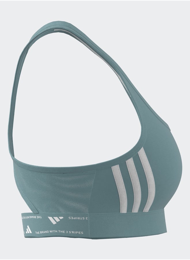 Adidas - Powerimpact Train Medium-Support 3-Stripes Bra - Image 1