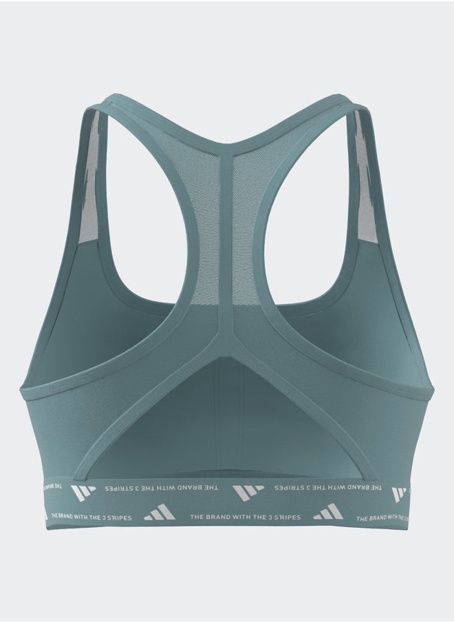 Adidas - Powerimpact Train Medium-Support 3-Stripes Bra - Image 1