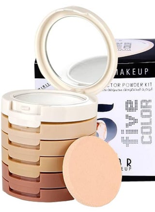 5 Face Color Corrector Powder Kit Face Contour Palette and Highlight Palette Five Powders Makeup Face Conceal Correct Oil Control Brighten Sunscreen Face Makeup Powder with Puff - pzsku/Z4F2B811BEFE62C0468D9Z/45/_/1700226384/5c464892-df48-4355-85a0-9b6d6326dc0a