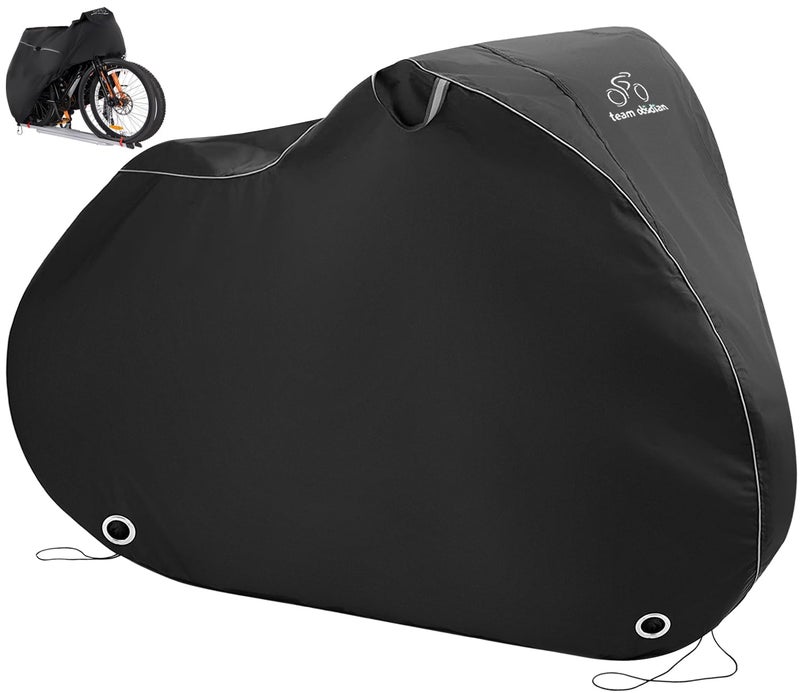 TeamObsidian Bike Cover - Waterproof Outdoor & Indoor Bicycle Storage For 1 to 3 Bikes - Heavy Duty Ripstop 210D Tent Material - Stationary Electric Bike Protection for All Seasons - Image 1