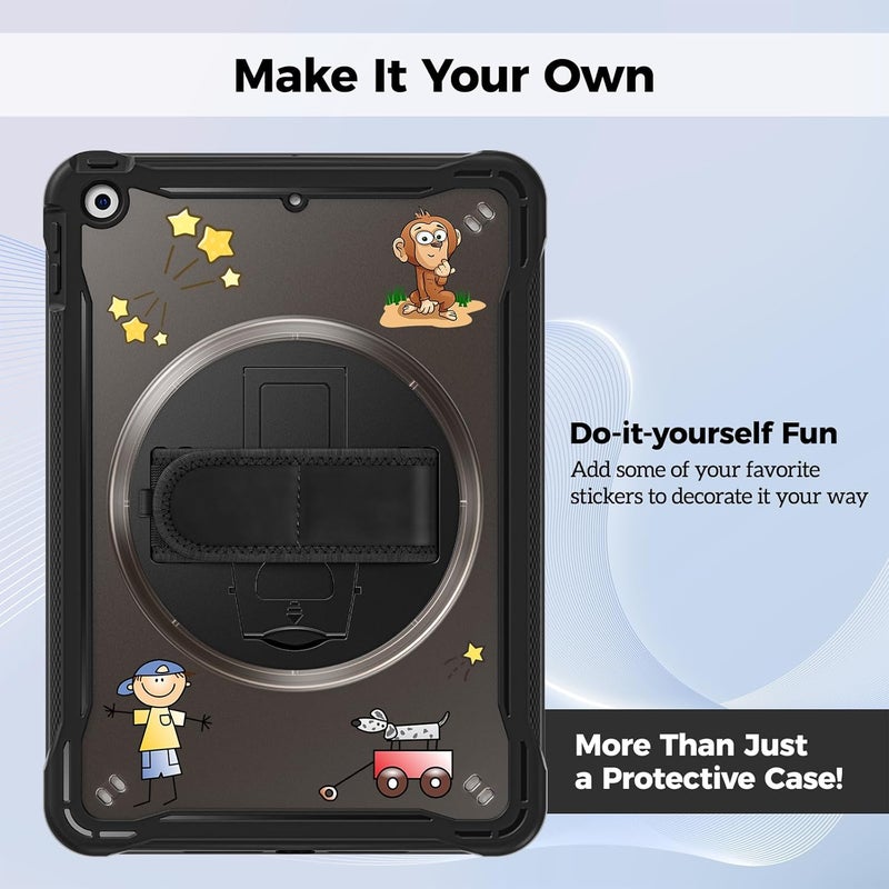 Procases Compatible For Ipad 10.2 Case Ipad 9Th 8Th 7Th Generation 2021/2020/2019 Case, Heavy Duty Shockproof Rugged Case 360 Degree Rotatable Kickstand Protective Cover Case –Black - Image 2
