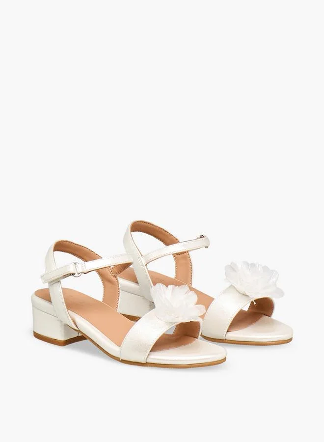 سيليست Girls Block Heel Ankle Strap Sandals Ramadan Collection