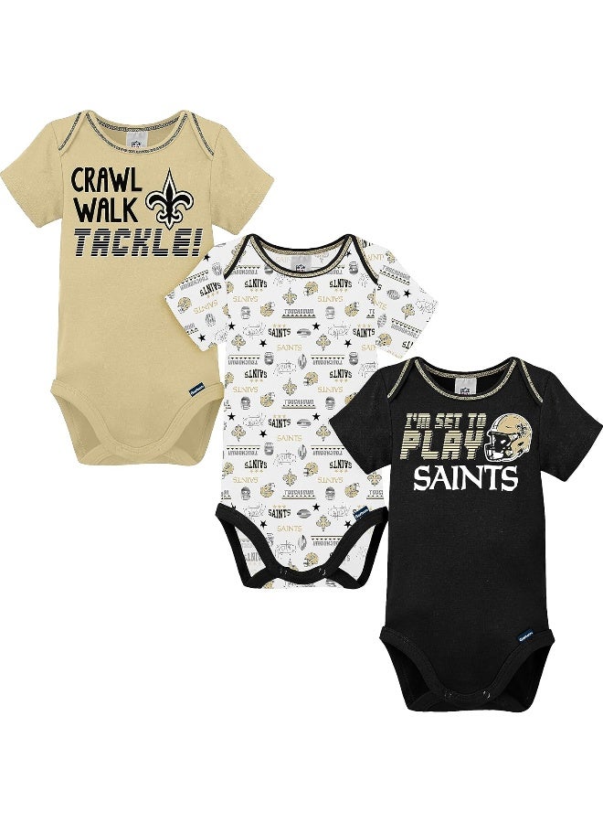 Gerber NFL Baby Boys 3 Pack Short Sleeve Bodysuit  - Image 1
