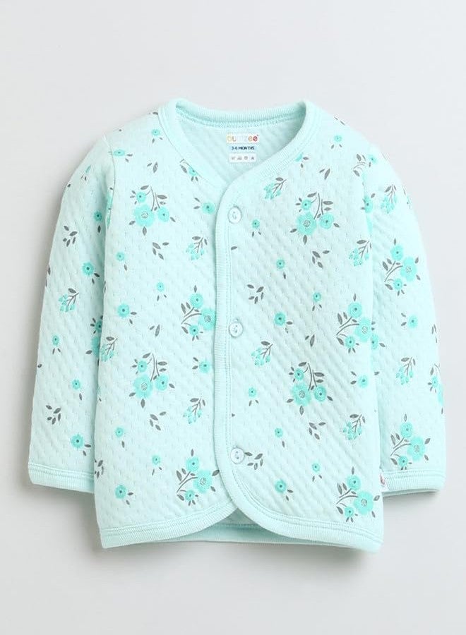 BUMZEE Mint Girls Full Sleeves Polyfill Winter Wear Set Age - 3-6 Months (Peb9815C-mnt) - Image 2