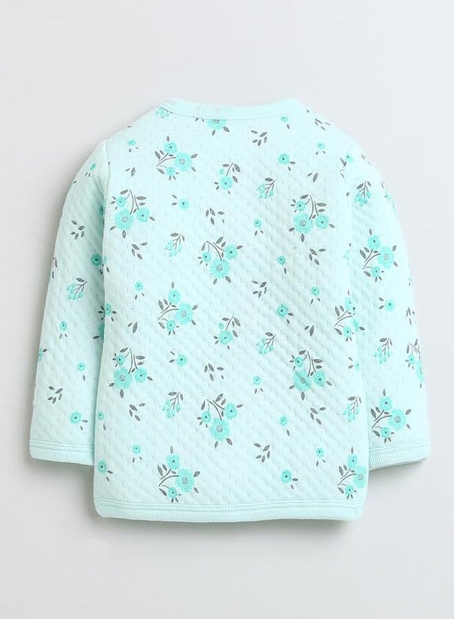 BUMZEE Mint Girls Full Sleeves Polyfill Winter Wear Set Age - 3-6 Months (Peb9815C-mnt) - Image 3