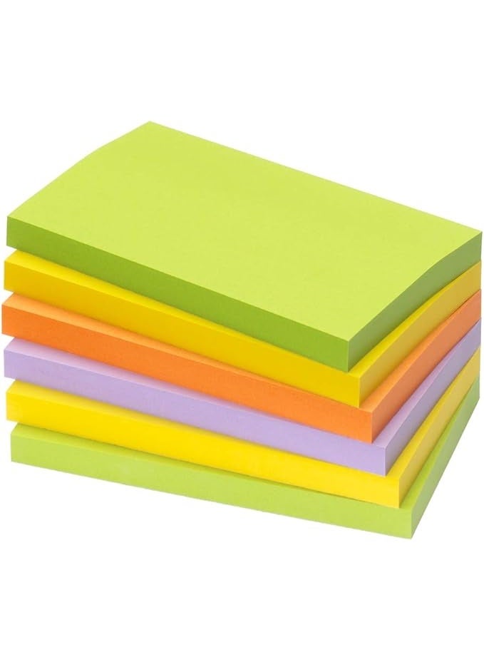 infonotes - STICKY NOTES, 75x125 mm, Yellow, 100 sheets, pack of 6 "Spring" color made in germany - Image 2
