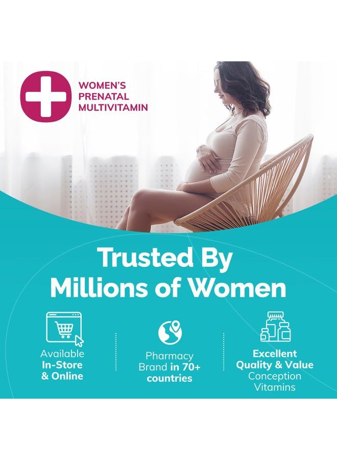 Conceive Plus Prenatal Vitamins for Women Supplement - Multivitamin With Folic Acid for Pregnancy Vegan, Choline, Iron - Pre Natal Vitamins DHA, Non GMO - Maternity Vitamin for Brain & Eye 60 Capsules - Image 2