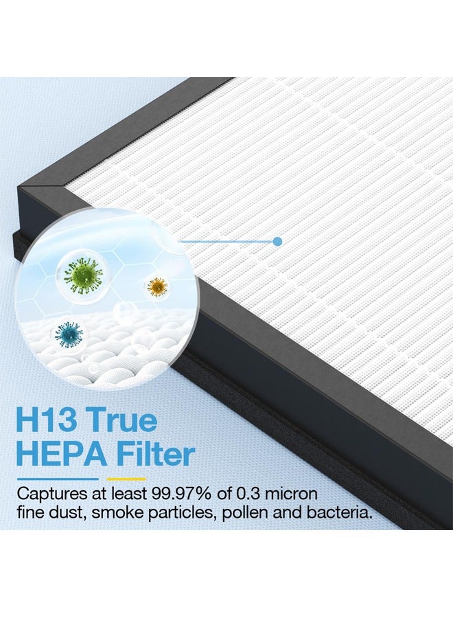 ديانو 1 من الفلاتر البديلة المتوافقة مع جهاز تنقية الهواء HEPA3866، فلاتر بديلة لأجهزة تنقية الهواء للمنازل والغرف الكبيرة - Image 3