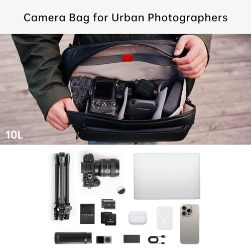 PGYTECH OneGo Solo V2 Camera Sling Bag, 10L Crossbody Camera Bag for Urban Travel Photographers, Mirrorless Camera Bag for Sony/Canon/Nikon/DJI Mavic/Air/Mini/Tripod/Laptop, Green - Image 2