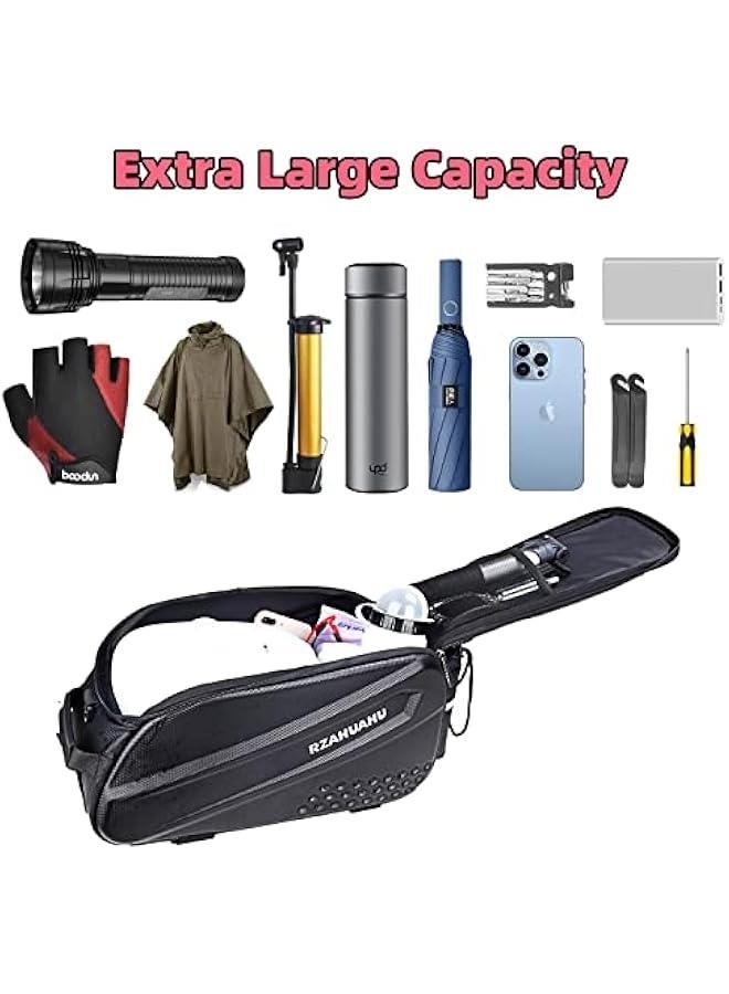 Generic Bike Rear Seat Bag Carbon Waterproof Cycling Bike Rear Seat Trunk Bag Accessories Cargo Pack Road MTB Road Bicycle Carrier Bag Pannier Handbag  - Image 2