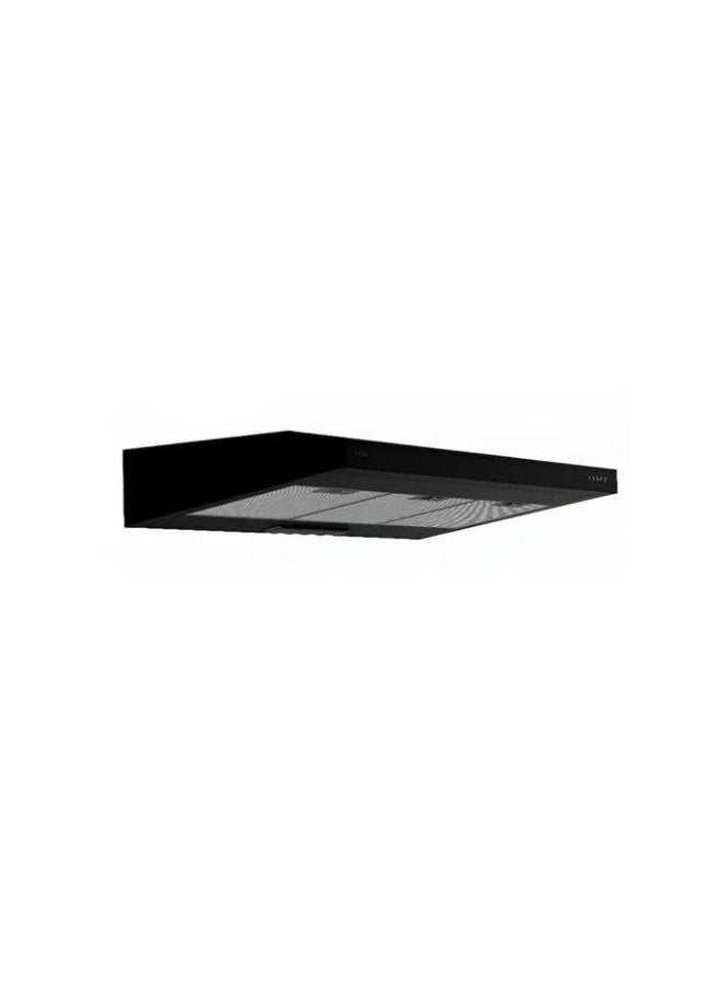 Hans Concord BL Flat Cooker Hood – Stainless Steel × Black – 90cm – Up to 550 m³/h – Twin Motors