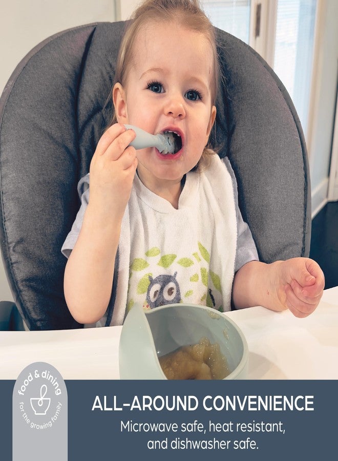 Dreambaby Scoop Mash and Twist Silicone Baby Spoon Set - 3 Stage Toddler Utensils for Baby Led Weaning - Soft Bite Training Spoons, Seafoam - Image 5