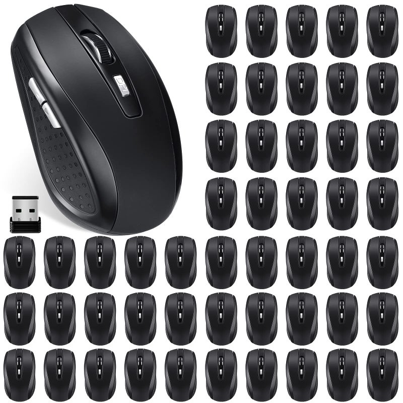 Macarrie 12 Pack Wireless Mouse for Laptop 1200dpi Wireless Computer Mouse Bulk with 6 Buttons Included USB Receiver Compatible for Windows Pc Computer