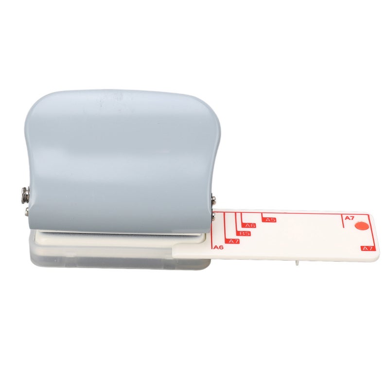 Kw-trio 3 Hole Paper Punch 5 Sheet Capacity All Metal Body - 5.5 mm Hole Diameter Adjustable DIY Punching for B5 A4 A5 A6 A7 Flipcharts - Image 3