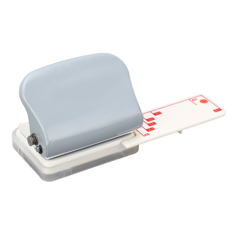 Kw-trio 3 Hole Paper Punch 5 Sheet Capacity All Metal Body - 5.5 mm Hole Diameter Adjustable DIY Punching for B5 A4 A5 A6 A7 Flipcharts - Image 2