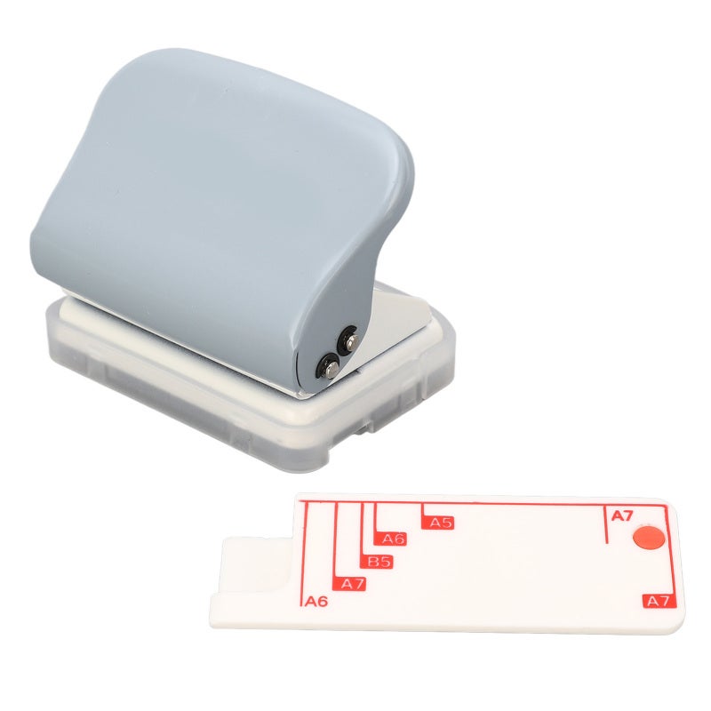 Kw-trio 3 Hole Paper Punch 5 Sheet Capacity All Metal Body - 5.5 mm Hole Diameter Adjustable DIY Punching for B5 A4 A5 A6 A7 Flipcharts - Image 1