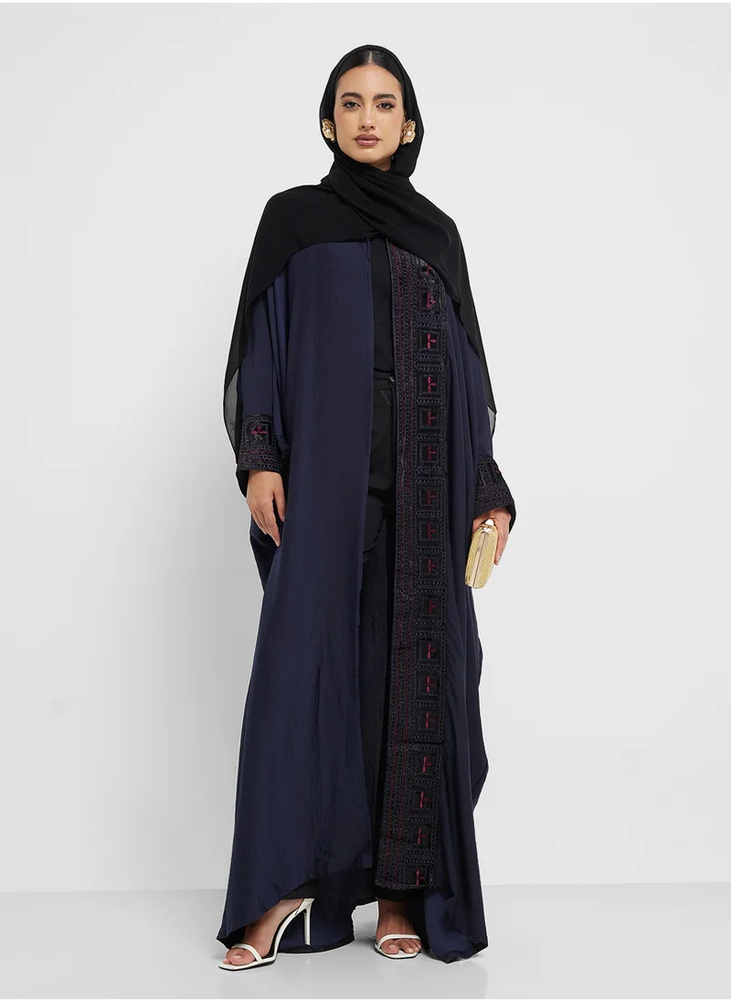هيا كلوزيت Embroidered Abaya with Sheila