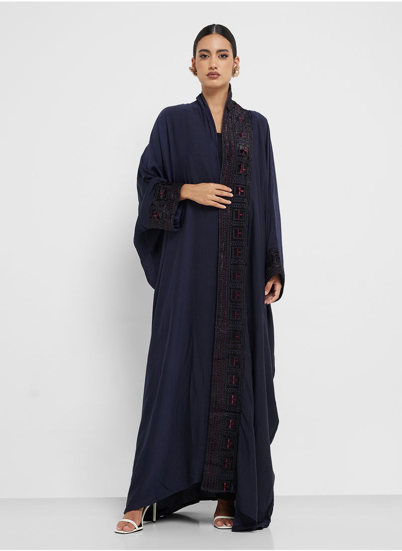 hayas closet Embroidered Abaya with Sheila  - Image 5