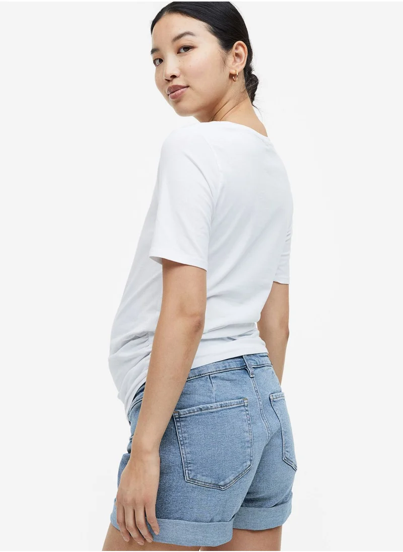 H&M High Waist Denim Short