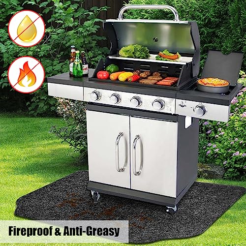 Fasmov 36 x 50 inches Under The Grill Protective Deck and Patio Mat, Under Grill Floor Mats to Protect Deck, BBQ Mat for Under BBQ, Absorbent Oil Pad Protector for Deck & Patio - Image 5