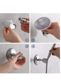 KASTWAVE Shower Head Holders,360°Rotation Adjustable Shower Bracket,Adjustable Removable Shower Head Mount, Vacuum Suction Cup  - Image 4
