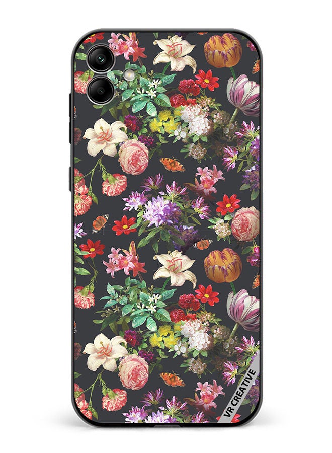VR CREATIVE Protective Case Cover For Samsung Galaxy A04 Vintage Flower Design Multicolour - Image 1
