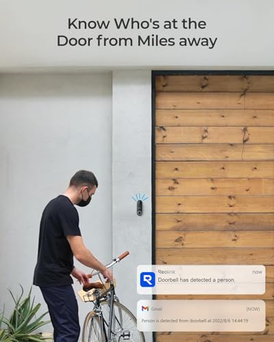 REOLINK Video Doorbell WiFi Camera - Wired 2K Outdoor, 5G&2.4G WiFi, 4:3 Wide View Angle, Smart Detection, Local Storage, No Subscription Front Door Home Security, Customized Chime V2 - Image 4