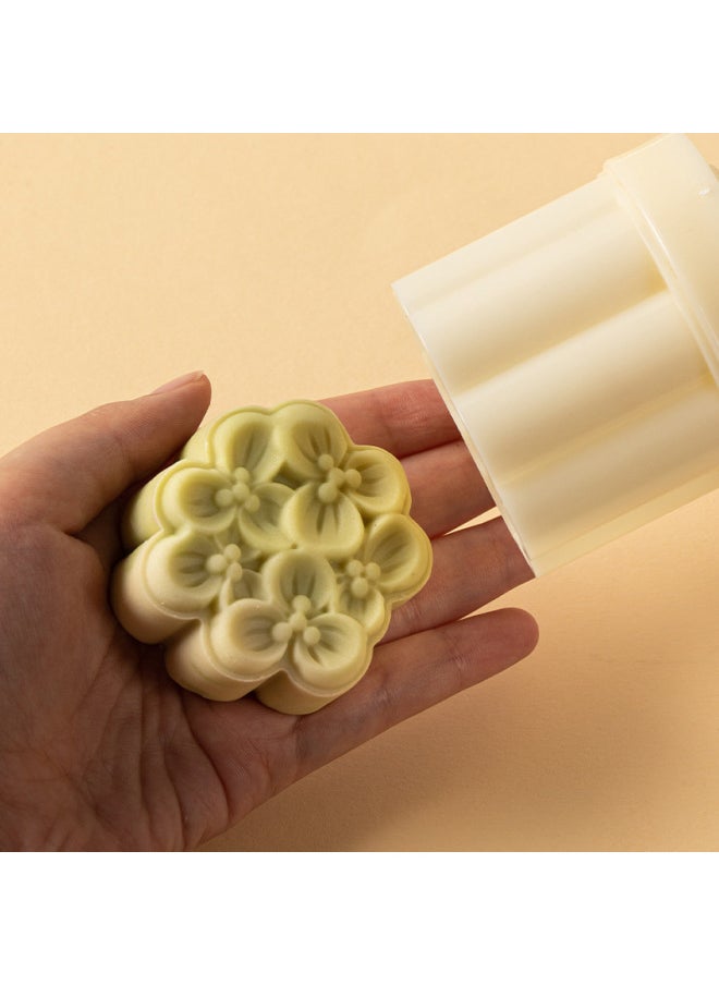 Generic - Osmanthus Mooncake Mold Style 2024 Pressing Ice Skin Hand Pressing Household Mung Bean Cake Flow Heart Mid-Autumn Chinese Style Cherry Blossoms-color:Lotus 50g 2 Pieces - Image 1