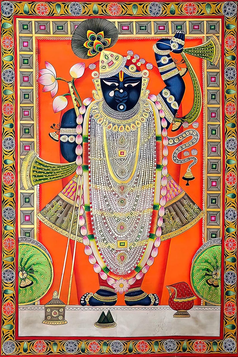 wallpics Lord Shrinathji Nathdwara Hindu Religious Vinyl Sticker Poster II 60cm x 90cm unframed II jican70053 - Image 1