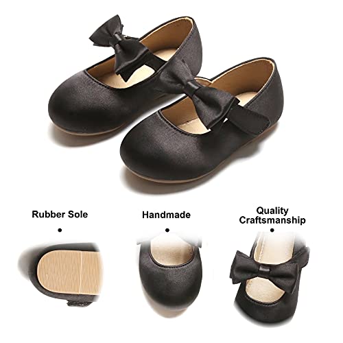 Felix & Flora Girls Dress Shoes - Mary Jane Ballet Flats Party Wedding School Size 7(Black,Toddler) - Image 5